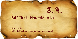 Bükki Maurícia névjegykártya